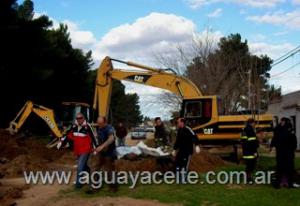 Dos trabajadores muertos en obras de cloacas en Villa Piazza